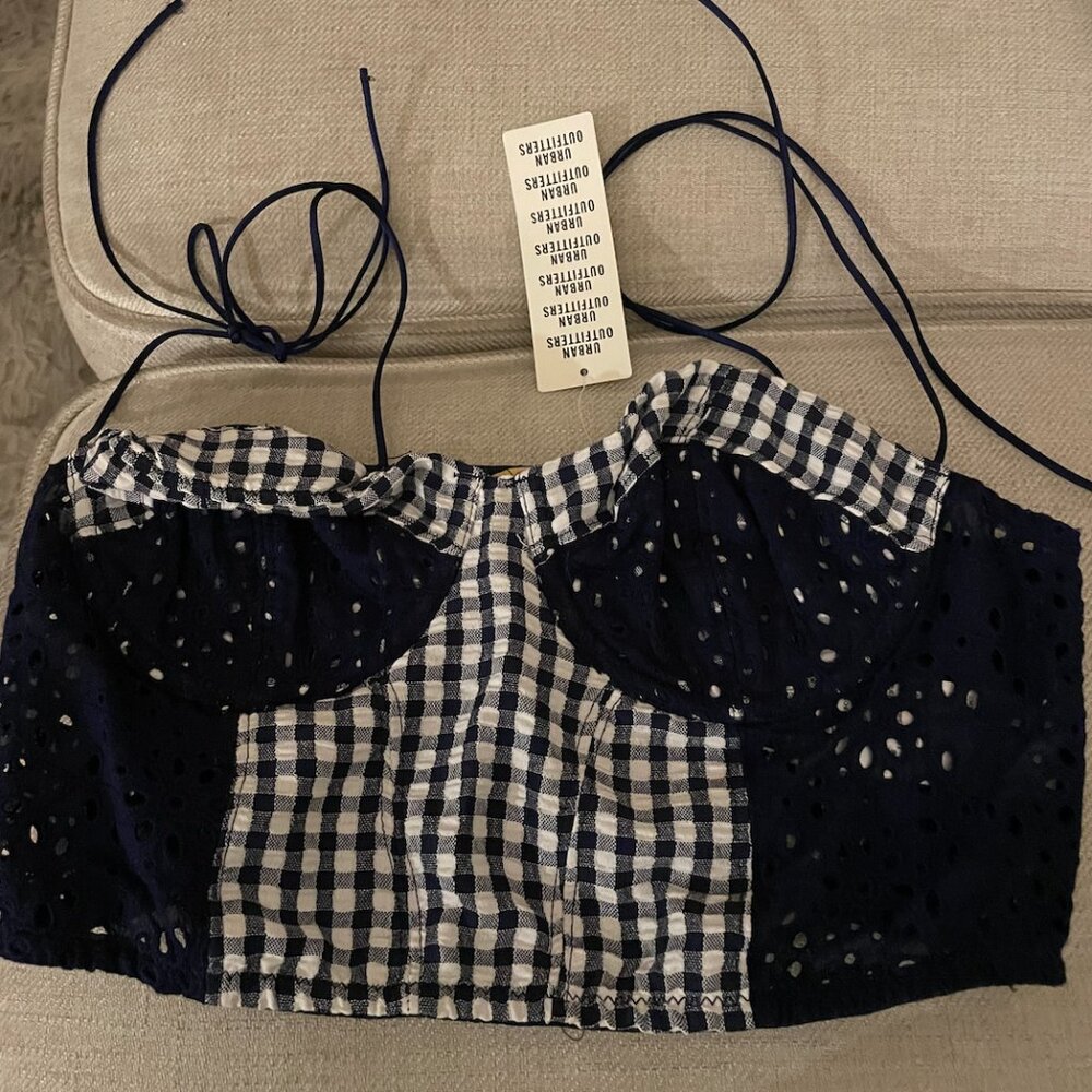 Urban Outfitters Sweet On You Gingham Bustier Top